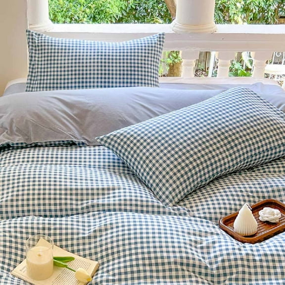 LHNFT Pillowcases Queen Size Checked 2 Pieces of Pillow Case, 19 inches x 29 inches