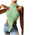 thumbnail image 1 of Birdeem Femmes Décontracté Uni Sans Manches à Col Licou Débardeur Chandail Blouse Gilet Hauts, 1 of 6