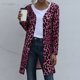 thumbnail image 2 of Cárdigan de manga larga con estampado de leopardo y botón de manga larga para mujer Fridja  BV0+4208, 2 of 4