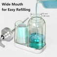 Luvan 25oz Large Mouthwash Dispenser with Cup Holder,Refillable Plastic