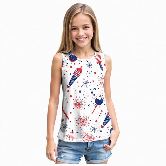 Ccpelsie Little Boys and Girls 4th of July T-Shirt American Flag Tees Kids Toddler Casual Short Sleeve Tee Shirts(Dark Blue,S)