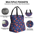 thumbnail image 3 of Pioneer Flower Floral Print Pattern Drawstring Lunch Bag Women - Drawstring Lunch Bag Insulated for Work Office - Stain-Resistant Large Lunchbags for Women with Multi-Pockets, 3 of 6
