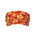 thumbnail image 2 of Kdxio Red Vintage Flowers Print Sun Visor Hat Golf Visor Adjustable Velcro Outdoor Sports Cap for Men Women, 2 of 7