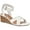 White Croco, variant on Womens LEEZA Faux Leather Open Toe Pumps