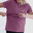 thumbnail image 2 of Gelikeya Short Sleeve Tshirt Women Nursing Tops for Breastfeeding with Zippers Casual Round Neck Maternity Shirts Purple, Size XXL, 2 of 4