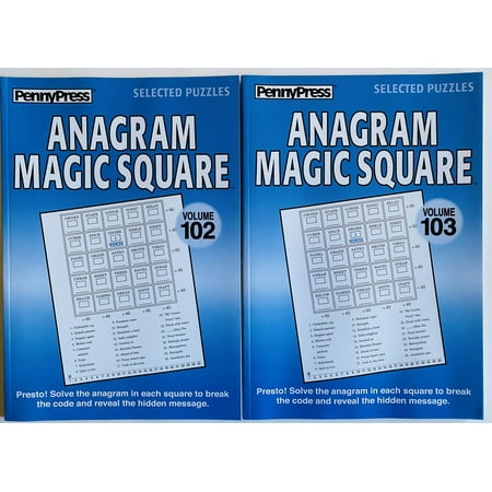 Volume numbers 102 and 103 Anagram Magic Squares Puzzles - Break the code
