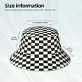 thumbnail image 5 of Balery Black and White Checkerboard Sun Hats for Men Women Bucket Hat UPF 50+ Buckey Hat Boonie Hat Foldable UV Protection Hiking Beach Fishing Summer, 5 of 9