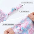 thumbnail image 5 of Girls 3 Piece Scale Print Mermaid Swimwear Set Sparkly Swimsuit with Fish Tail Skirt for Size 5T, 5 of 9