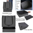 thumbnail image 4 of Portable Cat Travel Litter Box with Zipped Waterproof Bag,No Collapse with Hard Base Insert at Bottom, No Leakage, No Smell, Easy to Carry, Easy to Use in Hotels, Car Gray, 4 of 7
