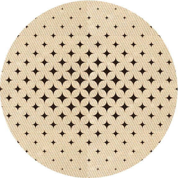 Ahgly Company Indoor Round Patterned Peru Brown Area Rugs, 8' Round