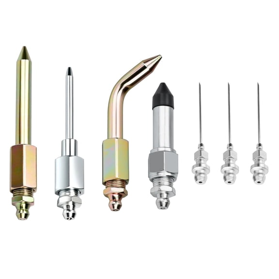 CSYANXING Grease Gun Nozzle Kit Steel Rubber Material For Hard To Reach Areas Automotive Agricultural Machinery