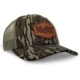 thumbnail image 2 of MidwayUSA Mens Richardson 112 Leather Patch Camo Trucker Hat Mossy Oak Original Bottomland/Loden, 2 of 4
