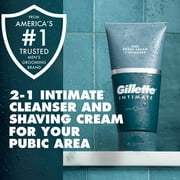 Gillette Male Intimate 2-in-1 Pubic Shave Cream and Cleanser, 6 oz