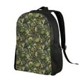 thumbnail image 2 of Fuzoiu Green Skulls Print Laptop Backpack,Work Business Backpacks, Large Capacity Nurse Bag College Bookbag for School, Waterproof Casual Daypack for Travel, 2 of 8