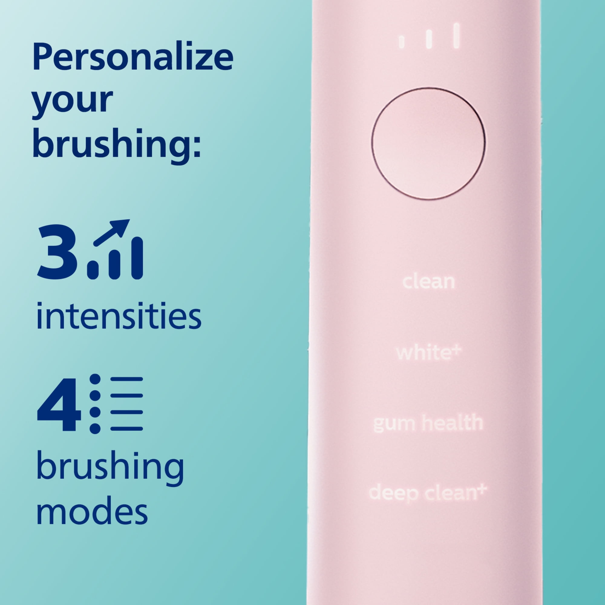 Philips Sonicare Diamondclean Smart 9300 Electric Toothbrush, Sonic Toothbrush with App, Pressure Sensor, Brush Head Detection, 4 Brushing Modes and 3 Intensity Levels, Pink, Model HX9903/25