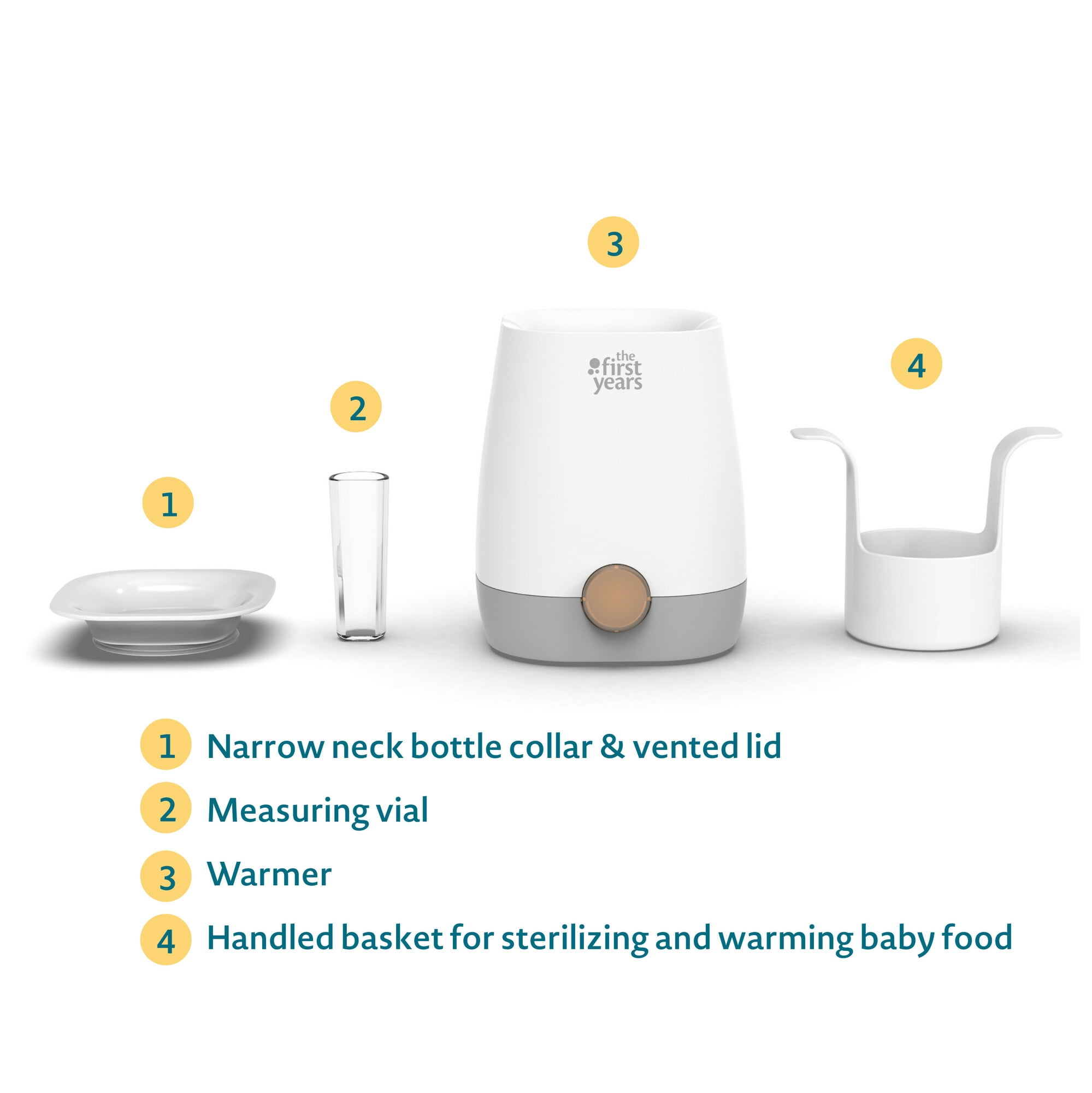 The First Years 2-in-1 Simple Serve Bottle Warmer And Pacifier Sanitizer, Works With Most Bottles