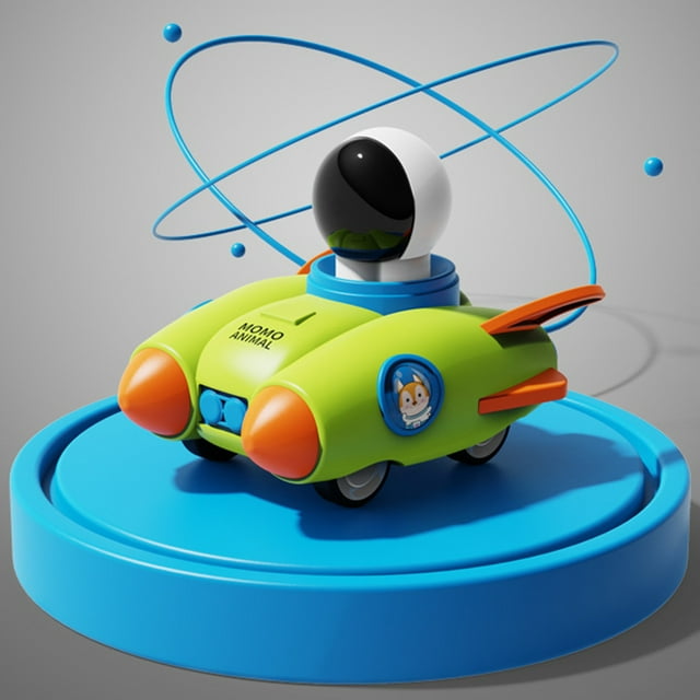 TIMIFIS Space Trolley Press Space Astronaut Toy Pullback Car Walking Colorful Toy Education