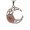 Watermelon quartz, variant on 10pcs Quartz Beads Inlaid Retro Moon Gemstone Pendants Necklace Jewelry Making-Watermelon quartz