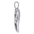 thumbnail image 2 of 925 Sterling Silver Womens Cubic Zirconia Love Heart Mom Charm Pendant Necklace 23.8x21.8mm Wide Pendant for Women, 2 of 2