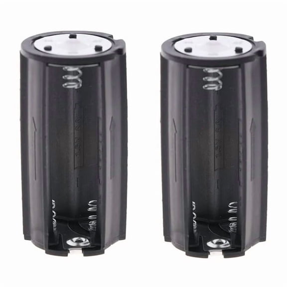 2x 3-AA to D-cell Battery Holder Cylindrical Case for Flashlights Round Circular