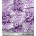 thumbnail image 1 of Soimoi Rayon Fabric Dot,Damask & Rose Flower Print Fabric by the Yard 42 Inch Wide, 1 of 1