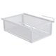 thumbnail image 5 of Cesta de almacenamiento metálica para fijar debajo de un estante, fabricada en acero al carbono, con sistema deslizante. Diseño de gancho blanco, 5 of 9