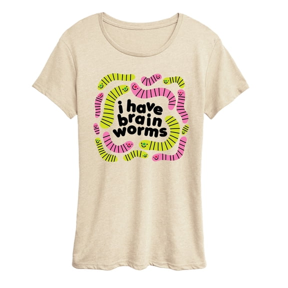 Instant Message - I Have Brain Worms - Women's Short Sleeve Graphic T-Shirt