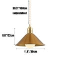 thumbnail image 2 of Industrial Style Gold Pendant Light Fixture, Simple Vintage Farmhouse Metal Pendant Lamp, Retro Rustic Pendant Lighting for Over Kitchen Sink Island Dining Room Table Bar Counter Entrance, 2 of 7