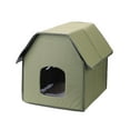 thumbnail image 1 of Casa para gatos Salvador al aire libre impermeable verde, 1 of 10