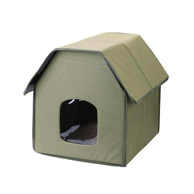 Casa para gatos Salvador al aire libre impermeable verde