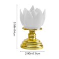 thumbnail image 2 of Electronic Candle Lotus Flower Ambient Night Light, Mini Safe Flickering LED Home Decor, Battery Operated Plastic Lantern, 2 of 7