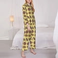 thumbnail image 3 of Pofeuu Bohemia Print Womens Pajamas Set Long Sleeve Sleepwear Button Down Nightwear Soft Pj Lounge Sets Button Down Pajamas Women-Medium, 3 of 7