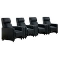 thumbnail image 3 of Toohey Upholstered Tufted Recliner Living Room Set Black, 3 of 17