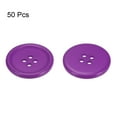 thumbnail image 3 of 50uds 40L Costura Botones 1(25mm) Resina Redondo Plano 4 Agujeros Artesanía Botones para Coser Ropa y Bricolaje, Púrpura, 3 of 5