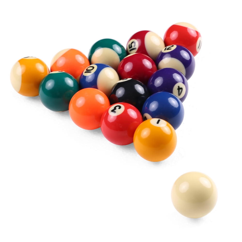 16 Pcs 1" Mini Miniature Balls Pool Table Billiard Deluxe Child's Toy In Box Set 