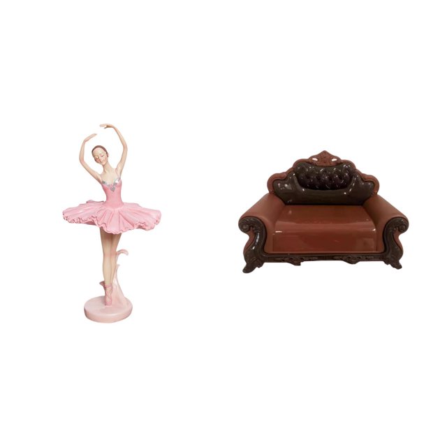 Figura De Bailarina De Resina, Escultura De Niña, Regalo De Cumpleaños, Recuerdo Novedoso, Sofá Miniatura, Sillón Individual, Modelo DIY, Accesorio De Escritorio, Adorno Para Oficina, Sala