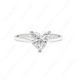 thumbnail image 3 of Cora Jewellery 2CT Tulip Setting Heart Moissanite Solitaire Engagement Ring For Women, 14K White Gold, 3 of 5
