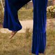 thumbnail image 3 of Pantalones casuales de moda y tendencia para mujer con terciopelo y volantes, pantalones de pierna ancha, pantalones para dama., 3 of 7