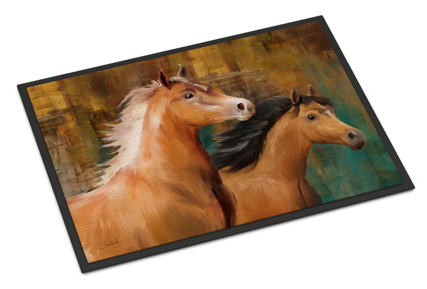 Horse Duo Doormat by Caroline's Treasures