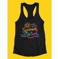 thumbnail image 3 of Summer Time Neon Design Tank Women -Image by Shutterstock, Female Medium, 3 of 4