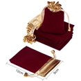 thumbnail image 3 of 20pcs 12x10cm Red Velvet Cloth Drawstring Bags Small Gift Bags for Party Favors Bags, 3 of 7