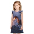 thumbnail image 1 of Vsdgher Robe de Nuit d'Hiver Dragon de Feu pour Filles Manches Courtes à Volants Robe de Nuit Pyjama pour Fête Pyjama-TTG, 1 of 6
