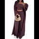 thumbnail image 3 of Conjunto Deportivo de Piezas para Mujer, de Otoño, para Estar en Casa, con Camiseta de Larga y Pantalón Deportivo de Cintura Alta Marrón Oscuro L, 3 of 10