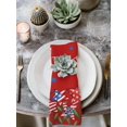 thumbnail image 2 of Independence Day Cloth Napkins Set of 8 Reusable Dinner Napkins, 4th of July Red Striped Stars Patriotic Cocktail Napkin Washable Table Napkins for Wedding/Holiday Party/Baby Shower 20"x20", 2 of 7