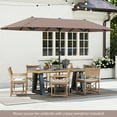 thumbnail image 2 of Gymax 13 FT Double-sided Patio Umbrella Outdoor Large Twin Size Umbrella Coffee, 2 of 10