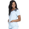 thumbnail image 7 of Dickies Dynamix Women Scrubs Top, V-Neck, DK740, M, Skylight, 7 of 7