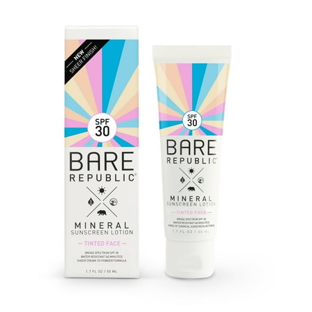 Bare Republic Mineral Tinted Face Sunscreen Lotion, SPF 30, 1.7