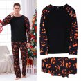 thumbnail image 2 of TIMIFIS Pyjamas d'Halloween pour la Famille pour Femmes/hommes Pyjamas de Vacances d'Halloween Ensembles Assortis 2 Pcs Vêtements de Nuit Combinaison Toile d'Araignée Fantômes Citrouille Squelette Haut et Pantalon Tenue d'Intérieur Hiver, 2 of 6