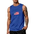 thumbnail image 2 of LNZGNM Mens Workout Tank Tops Plus Size USA Flag Sleeveless Shirts Casual Muscle Graphic Patriotic Tank Tops Vacation Tee Shirts,Blue XL, 2 of 4