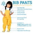 thumbnail image 6 of JAN & JUL Toddler Rain Pants , Waterproof Bib Overalls (Yellow, 2-3T), 6 of 7